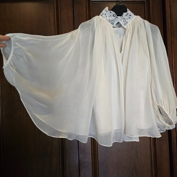 Catherine Malandrino High Neck Poncho Top - Picture 4 of 8